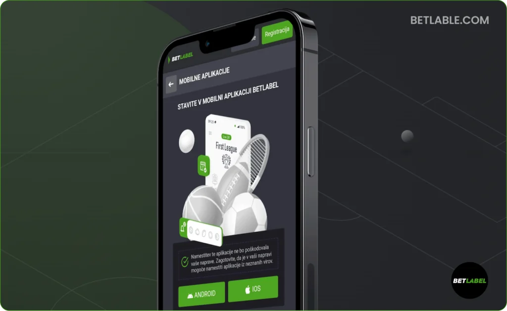 Registar-se na BetLabel App
